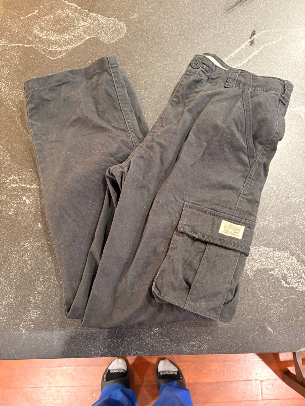 Boys Black Cargo Pants - Casual Utility Style